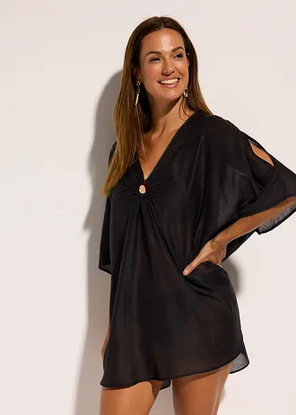 Transparante strandtuniek • zwart • bonprix online shop