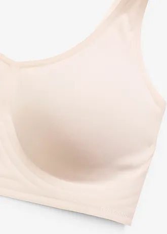 Soutien-gorge Feel Comfort rembourré, sans armatures, découpes laser, Jelly Gel • beige sable • Boutique bonprix