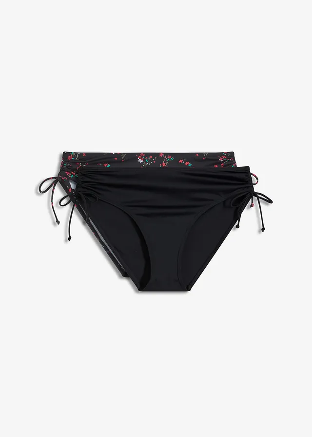 Lot de 2 bas de bikini, Couleur: noir/noir