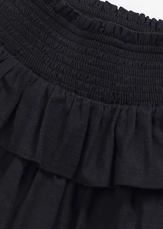 Fustă mini din bumbac 100% • negru • magazin bonprix