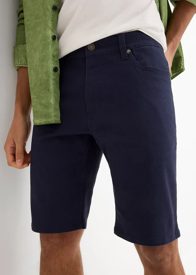 Regular fit stretch bermuda (set van 2) • donkerblauw+loodgrijs • product-page.page-title-suffix