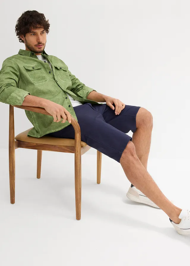 Lot de 2 bermudas extensibles, regular • bleu foncé + bleu plomb • product-page.page-title-suffix