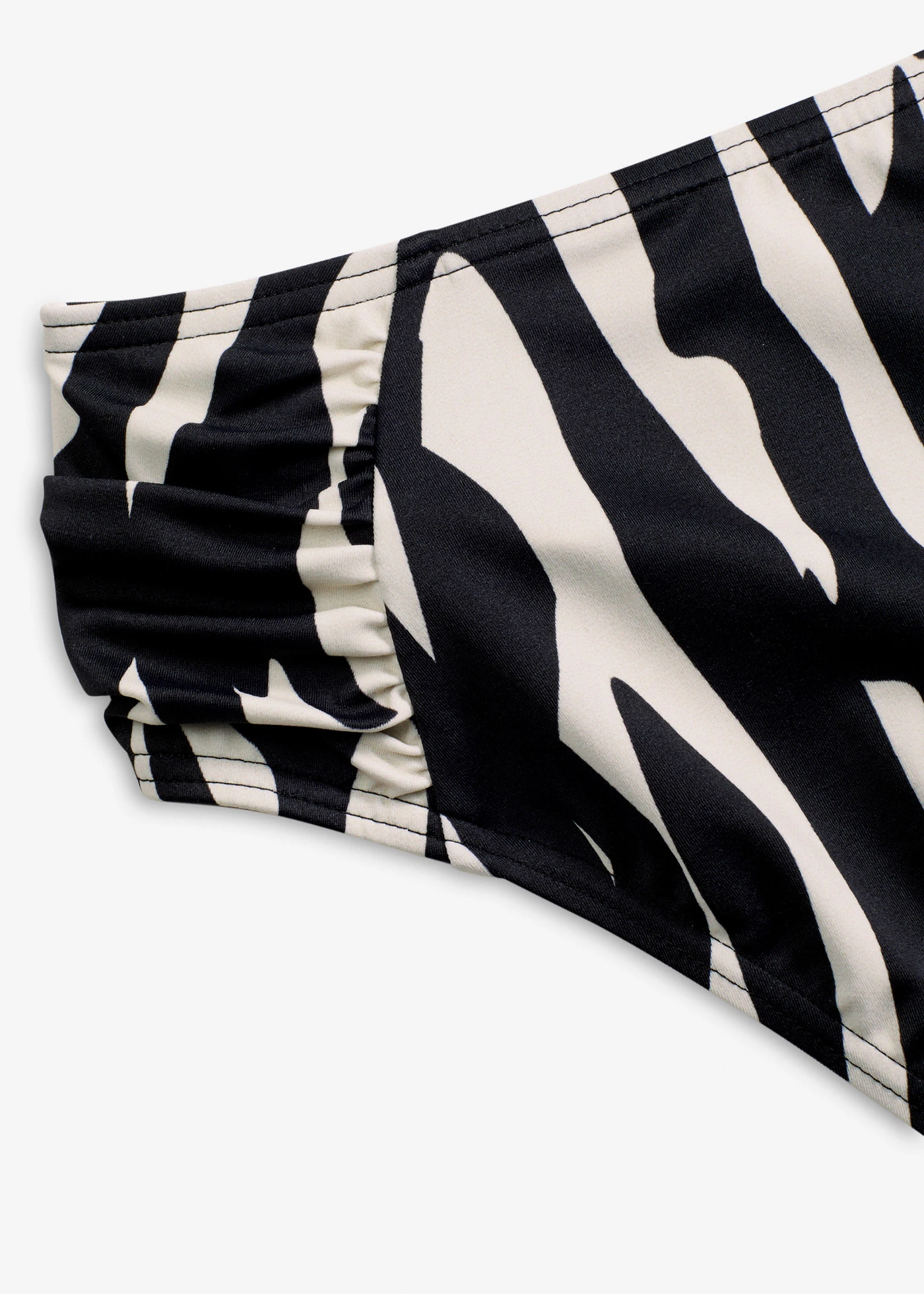 Bikinové kalhotky s normálně vykrojenými nohavičkami • černo-béžová s grafickým potiskem • bonprix obchod