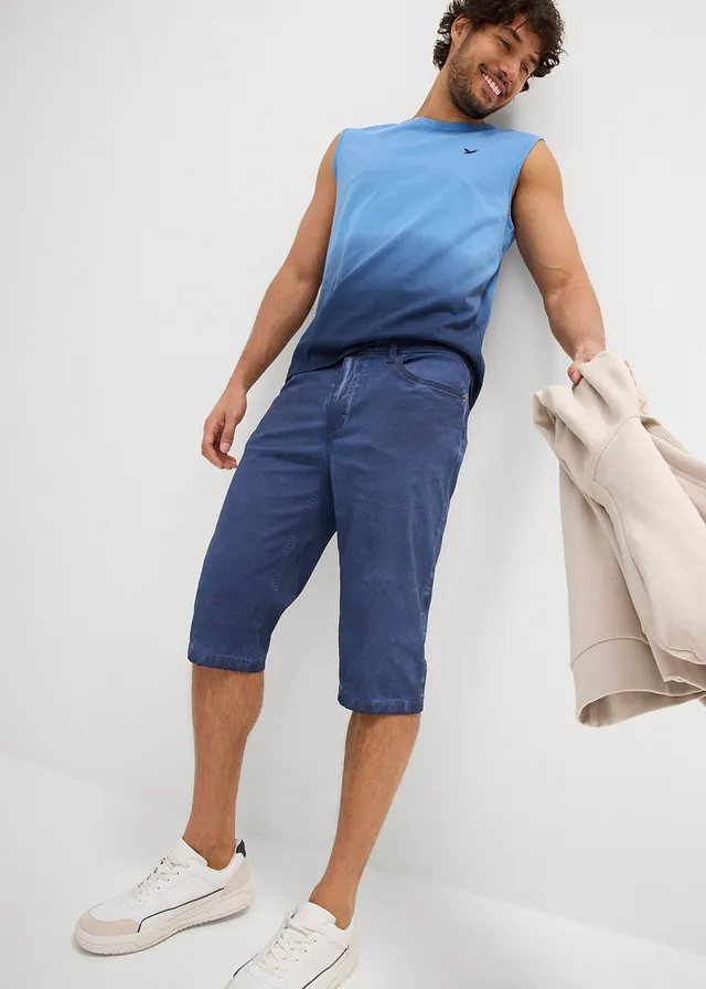 Bermuda long en toile délavée, regular • indigo • product-page.page-title-suffix