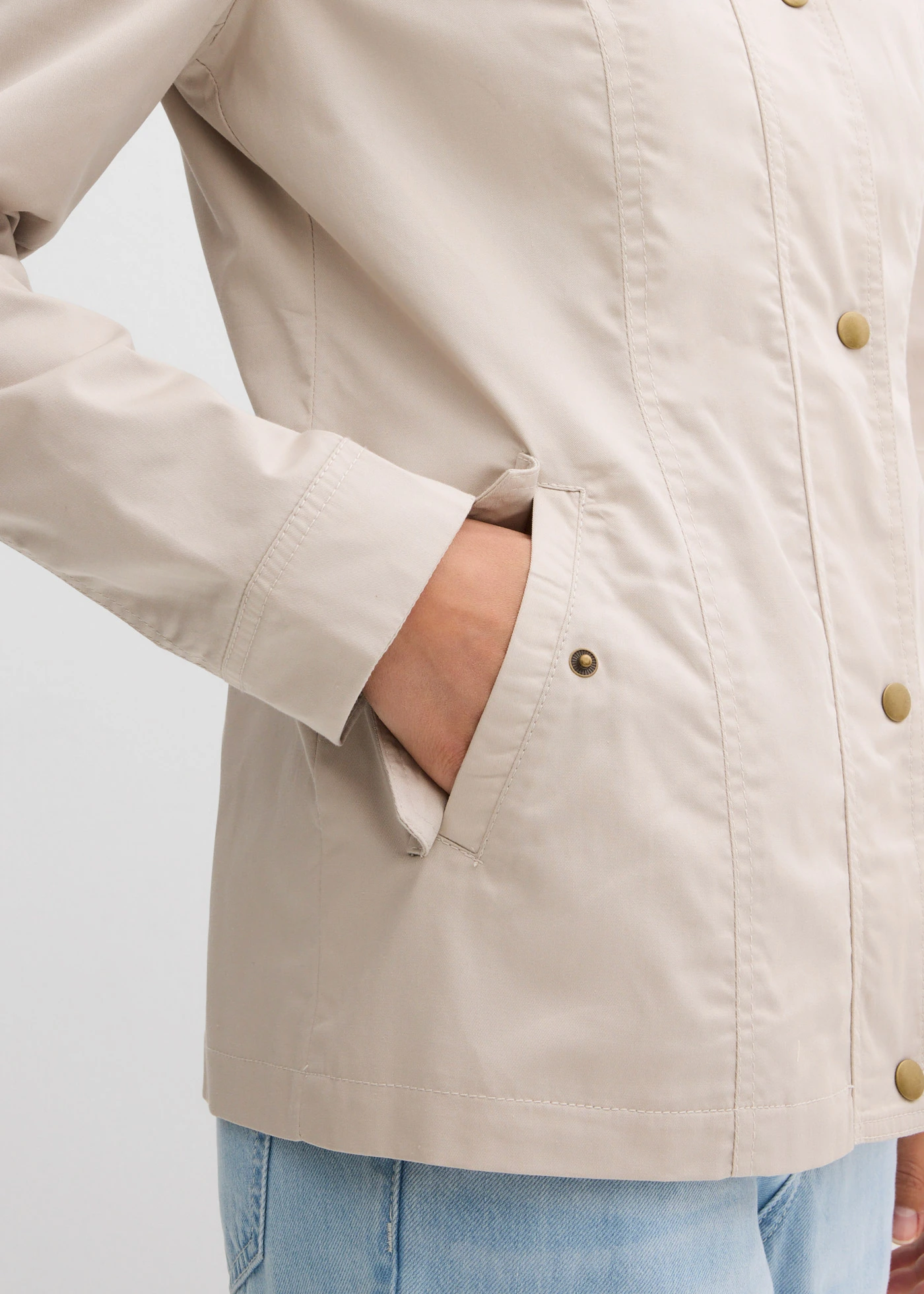 Veste à col montant • gris pierre • Boutique bonprix