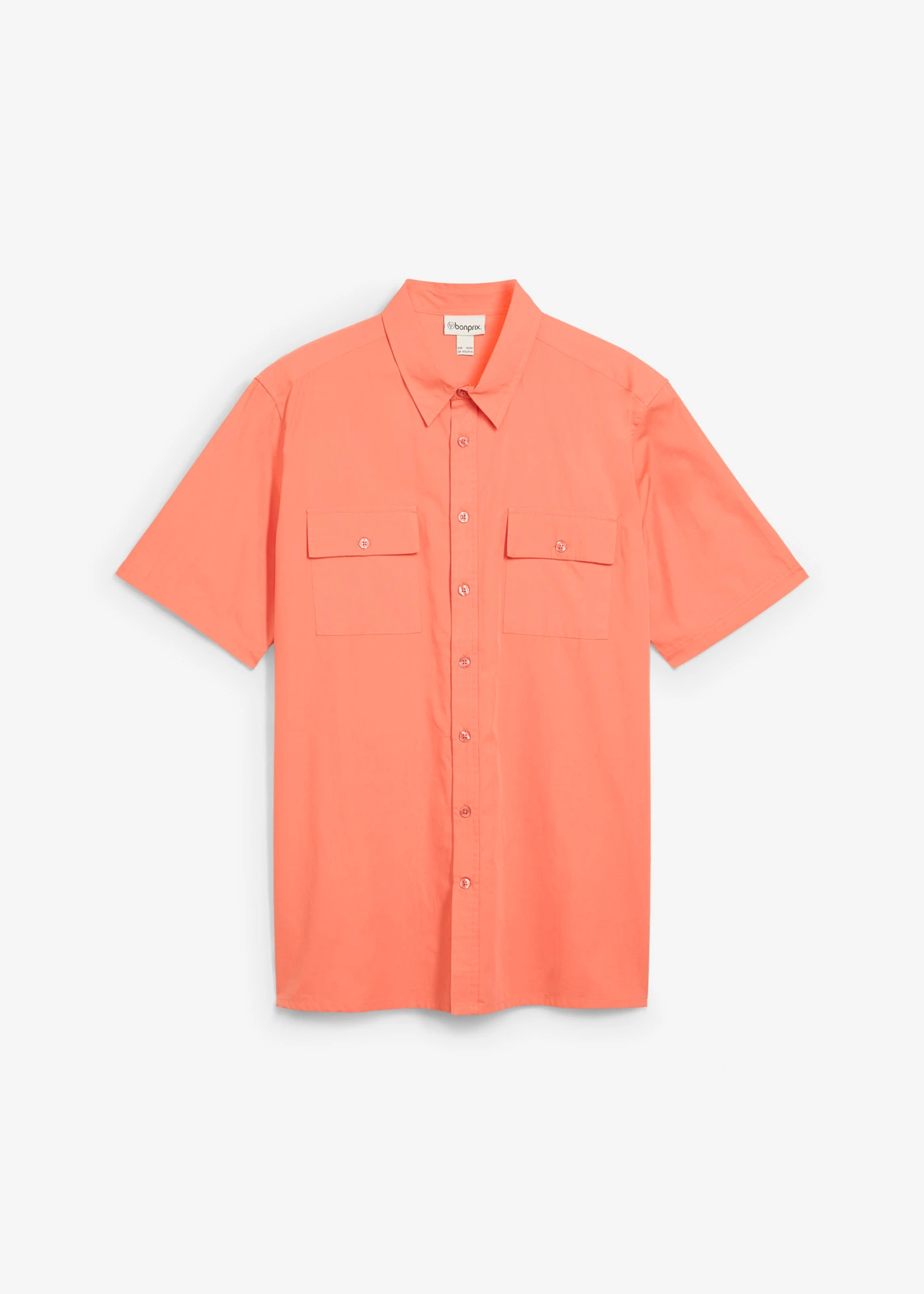 Overhemd van katoen met korte mouwen • mandarijn • bonprix online shop