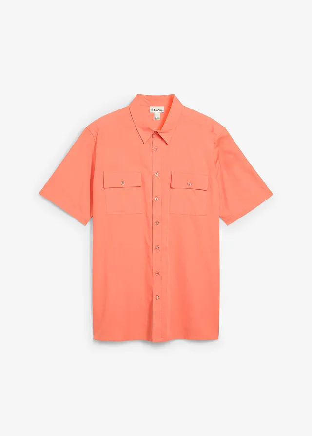 Cămașă cu mâneci scurte din bumbac 100% • oranj-mandarină • magazin bonprix