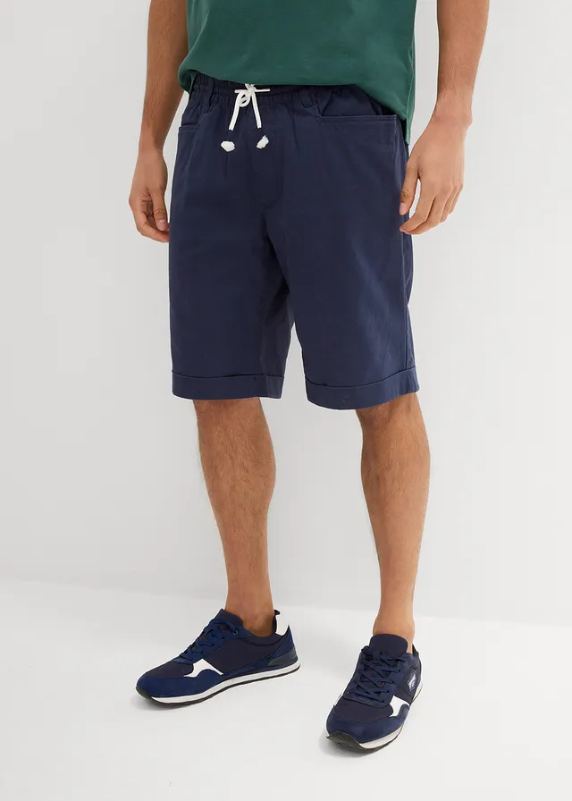 Instap bermuda van linnenmix, regular fit • donkerblauw • product-page.page-title-suffix