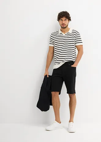 Strečové bermudy, Regular Fit (2 ks v balení), barva: černá + šedá