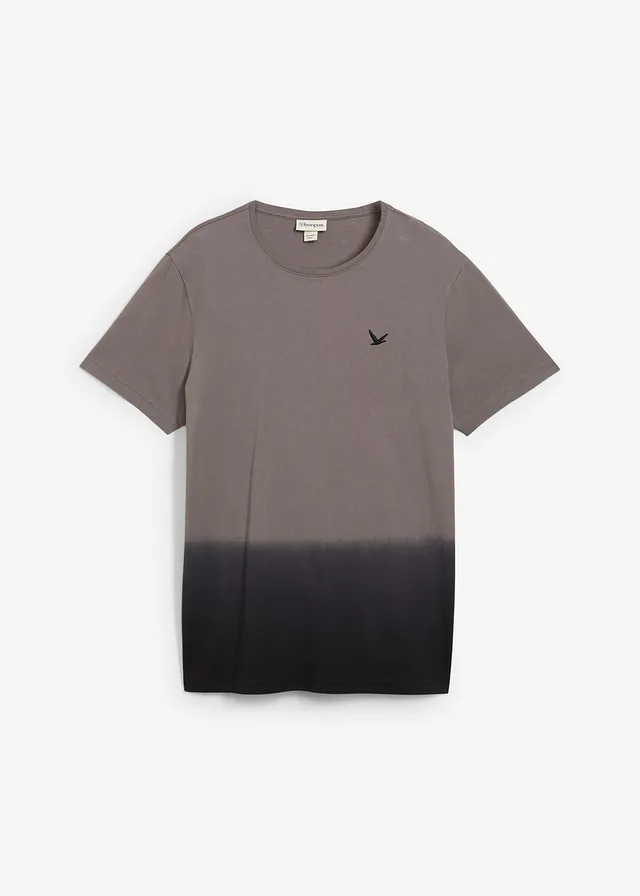 Tričko z čisté bavlny • kouřově šedo-černá • bonprix obchod