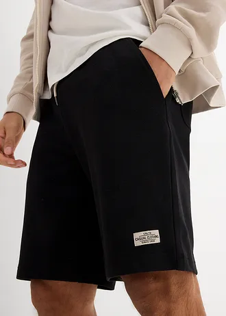 Lot de 2 bermudas sweat • gris pierre +noir • Boutique bonprix