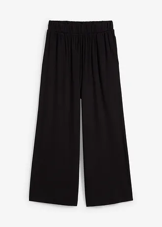 Dzsörzé Culotte nadrág puha viszkózból • fekete • bonprix áruház