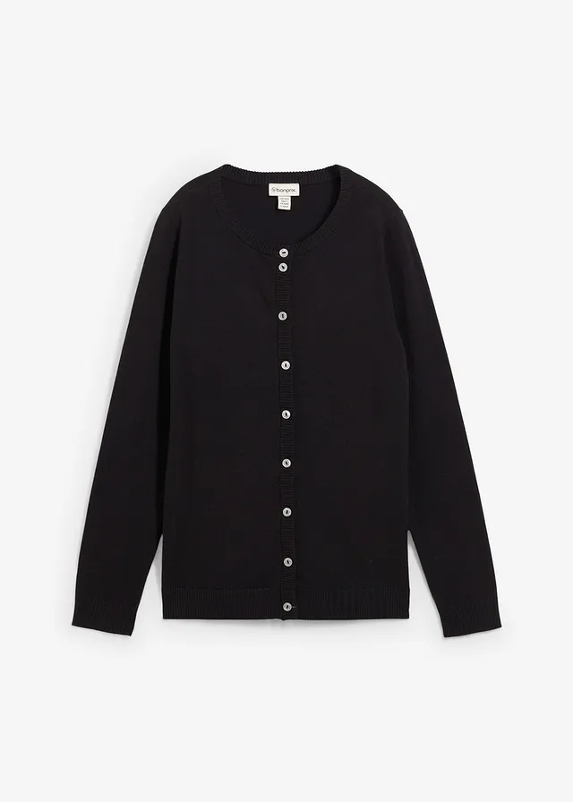 Gebreid vest met ronde hals