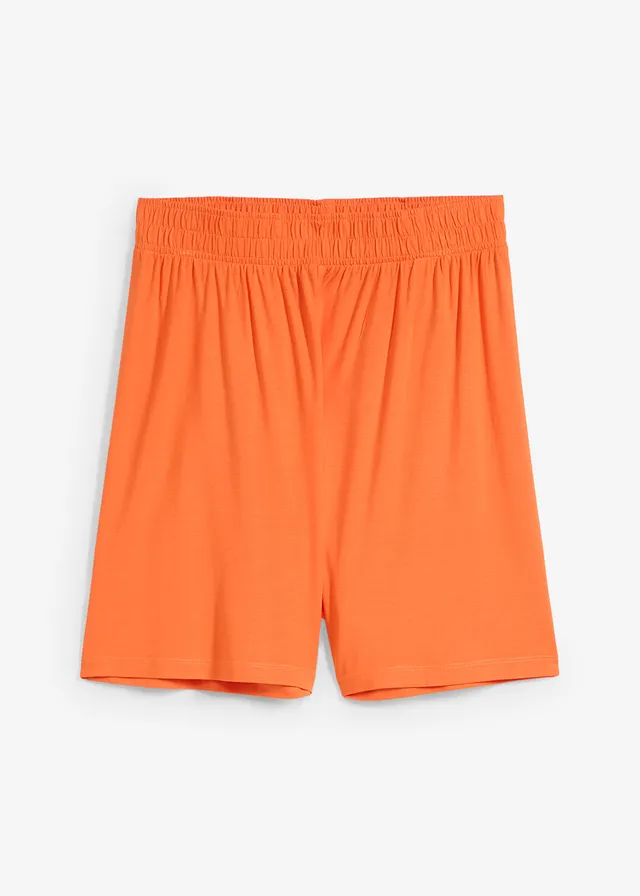 Šortky bez zapínania z jemného mixu viskózy