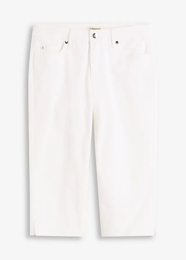 Pantaloni capri cu talie comodă