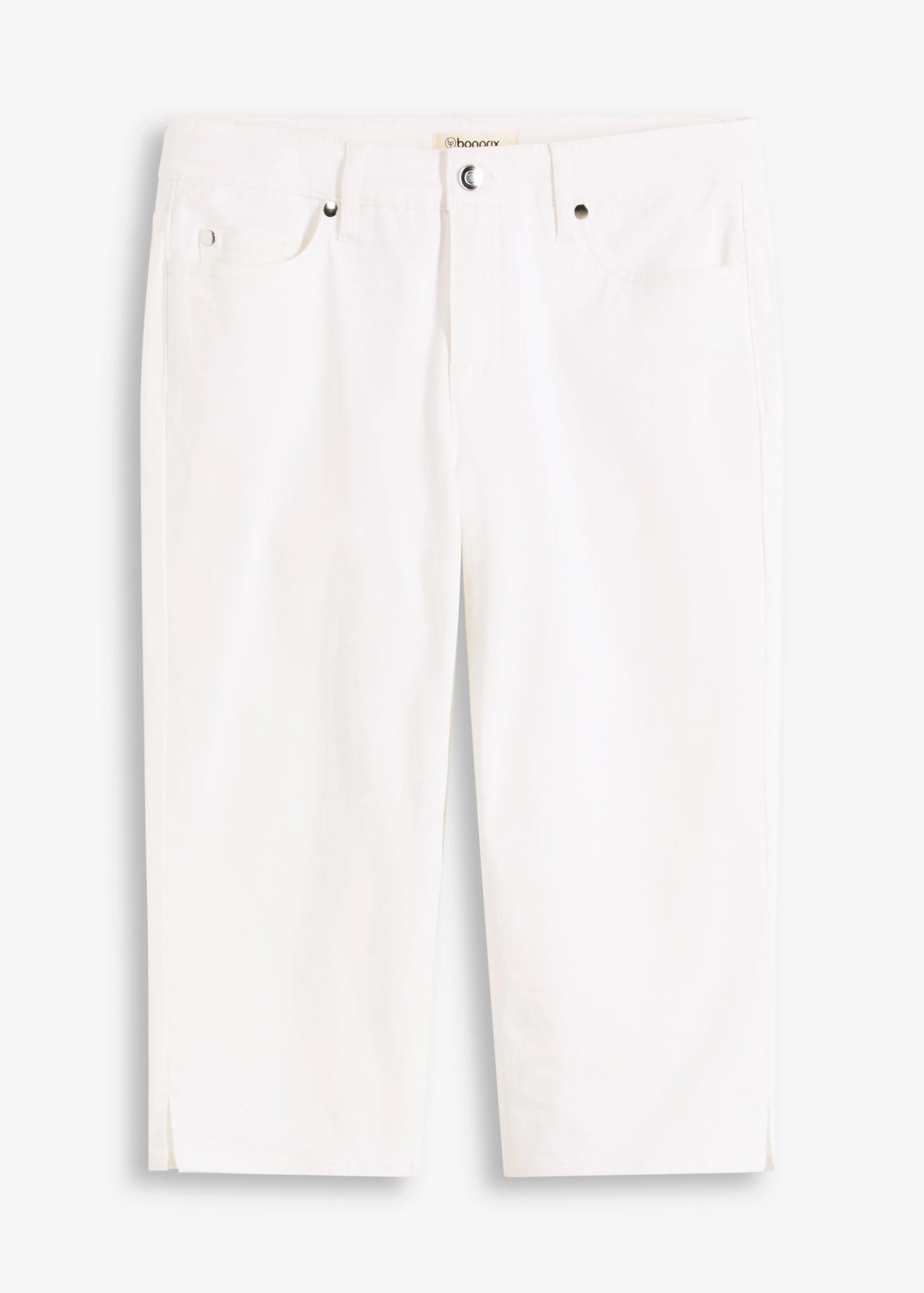 Pantalon corsaire à taille élastiquée • blanc • Boutique bonprix