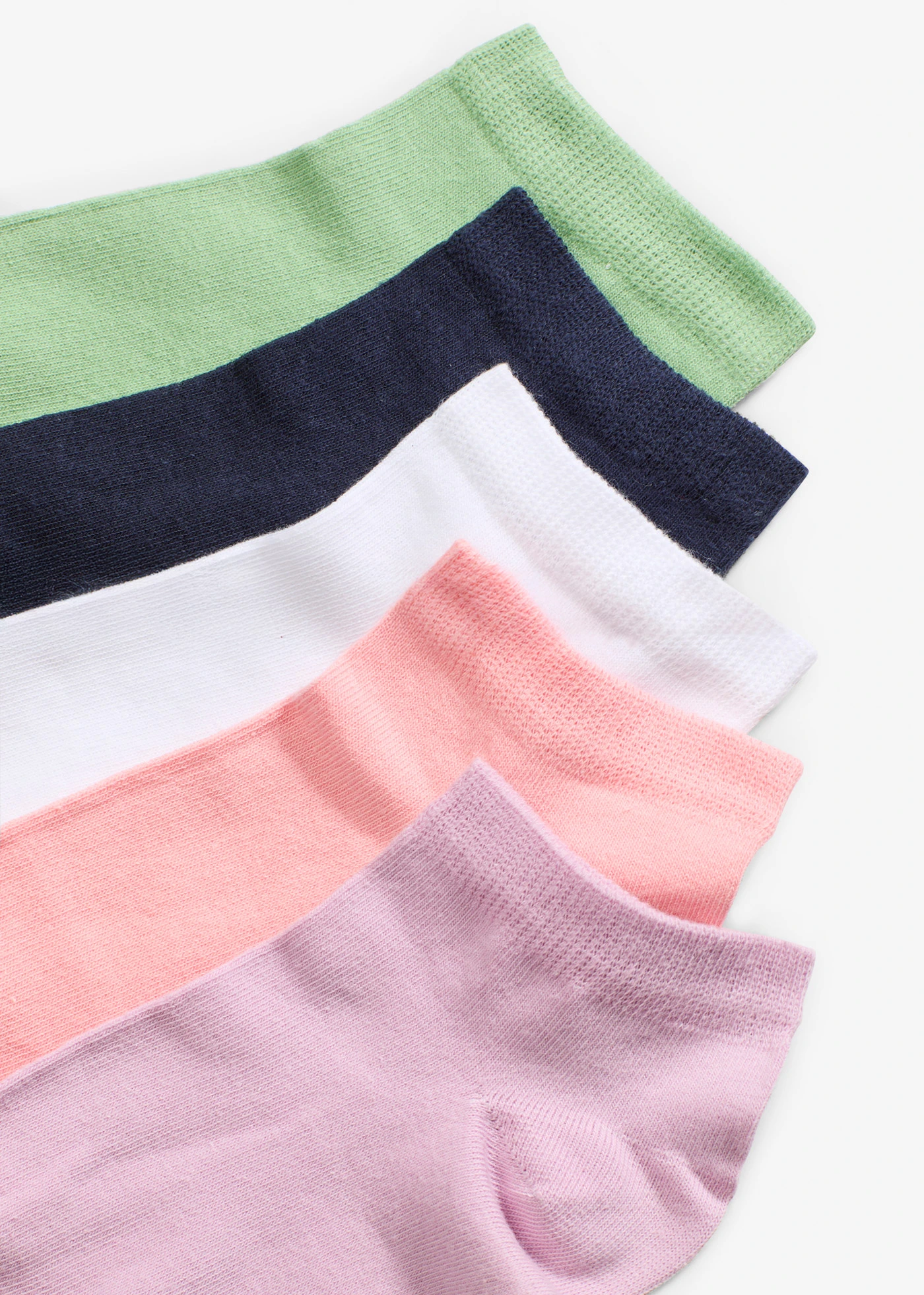 Korte sokken met biologisch katoen (7 paar) • wit+donkerblauw+mint+soft roze+soft lila+zacht lila • bonprix online shop