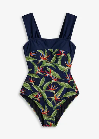 Maillot 1 pièce sculptant, maintien modéré • bleu foncé • Boutique bonprix