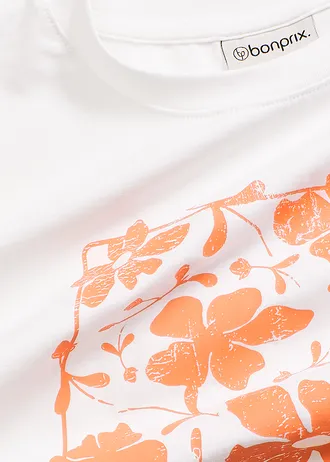 T-shirt met placement-print • wolwit-mango met grafisch motief • bonprix online shop
