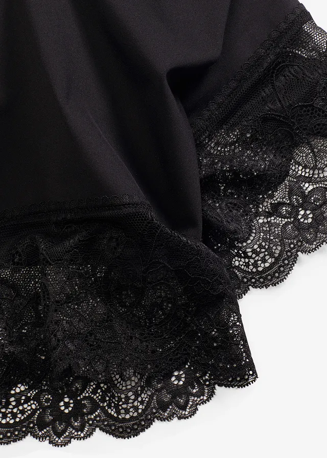 Cycliste anti-frottement en polyamide rafraîchissant avec jambe en dentelle • noir • product-page.page-title-suffix