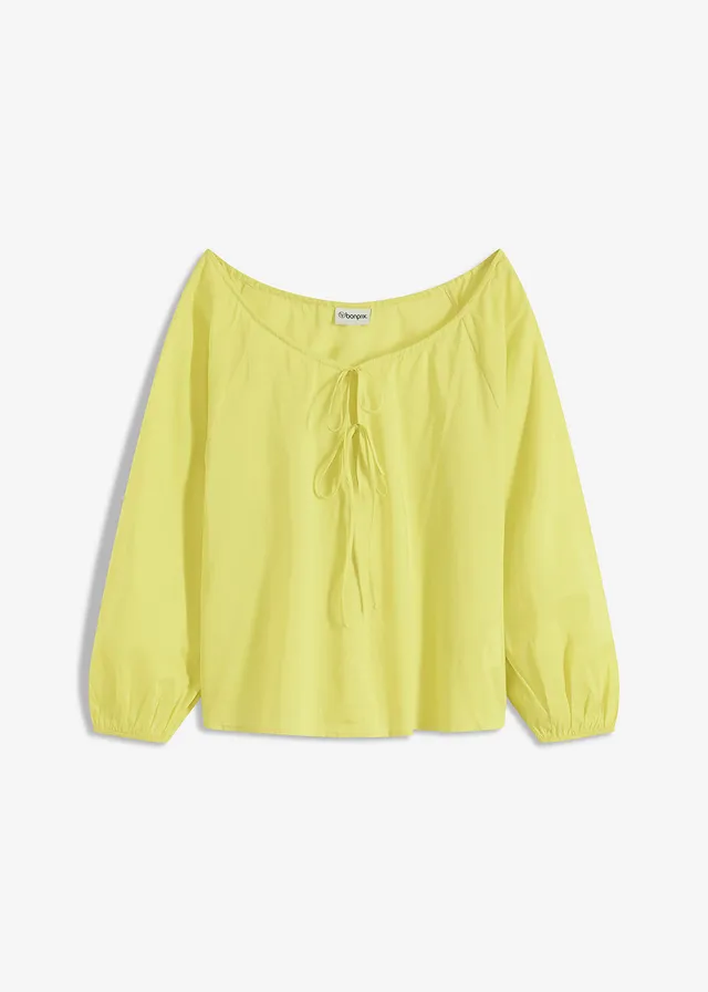 Blouse 100% coton, Couleur: jaune citron