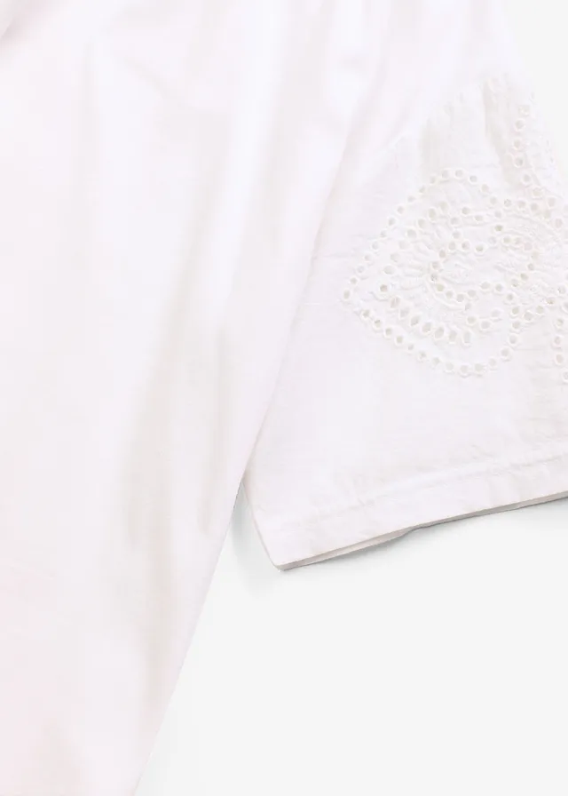 T-shirt avec broderies anglaises • blanc • product-page.page-title-suffix