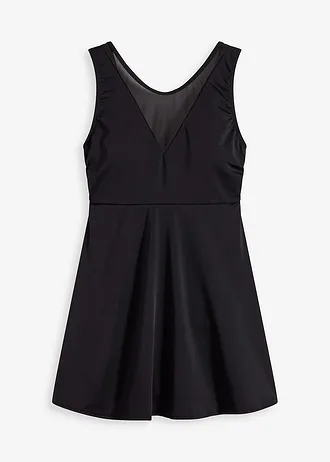 Licht corrigerende badpakjurk met mesh • zwart • bonprix online shop