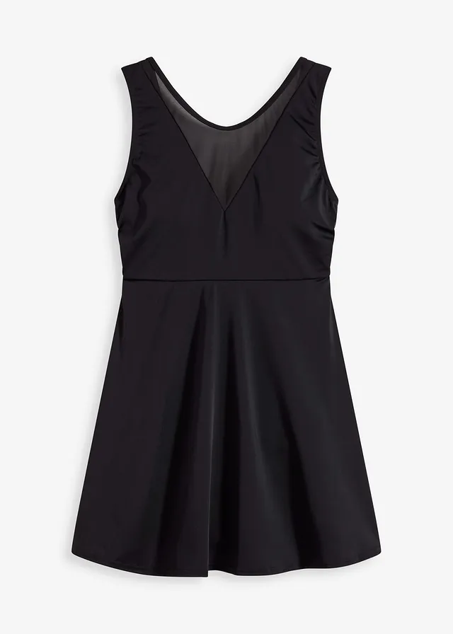 Robe de bain sculptante avec mesh, maintien léger • noir • Boutique bonprix