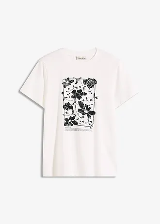 T-shirt met placement-print • wolwit-zwart met grafisch motief • bonprix online shop