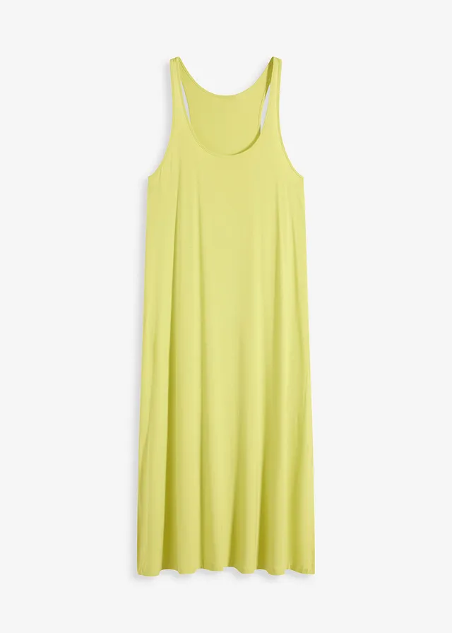 Robe fluide en jersey viscose, Couleur: jaune citron