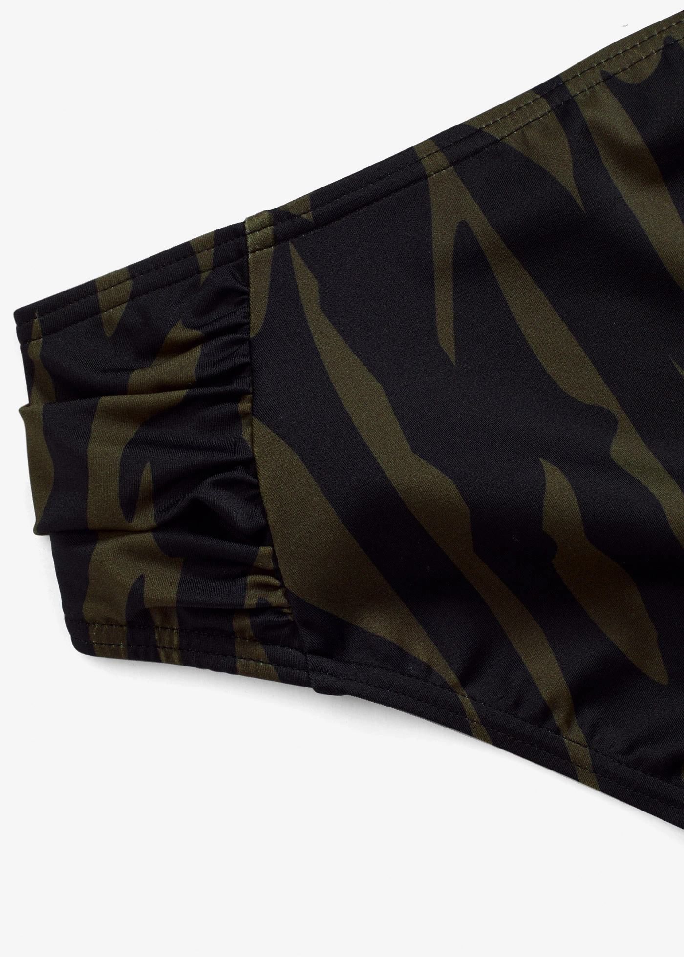 Bikinové kalhotky s normálně vykrojenými nohavičkami • černo-khaki s grafickým potiskem • bonprix obchod