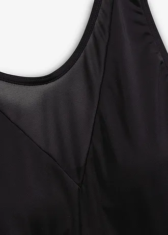 Sukienka kąpielowa shape z siateczką, lekki stopień modelowania sylwetki • czarny • sklep bonprix
