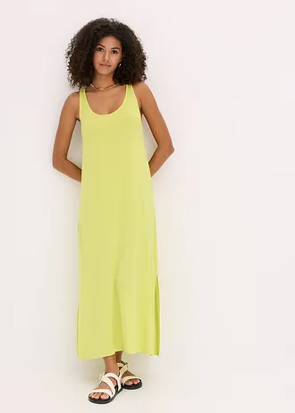 Robe fluide en jersey viscose, Couleur: jaune citron