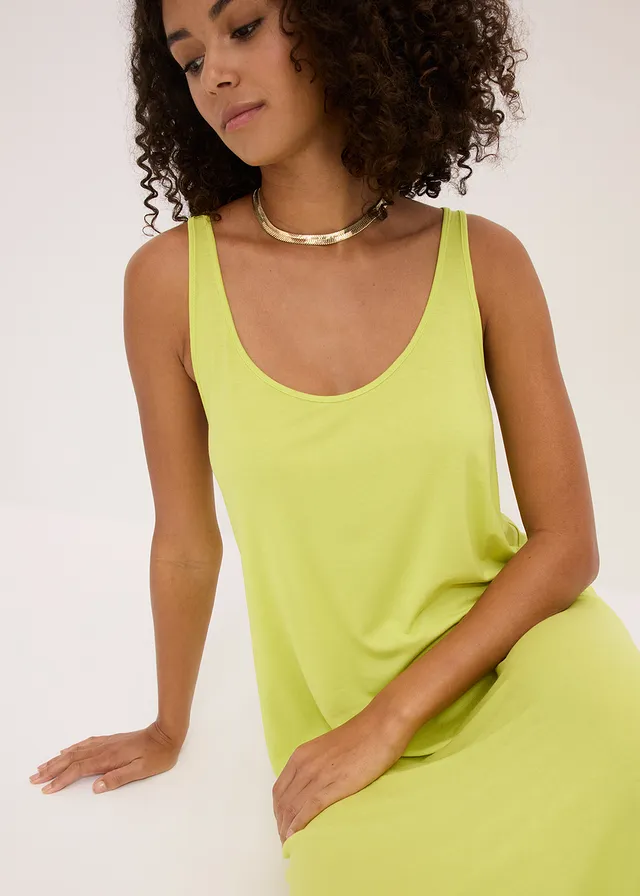 Jersey jurk van soepele viscose • citrusgeel • product-page.page-title-suffix