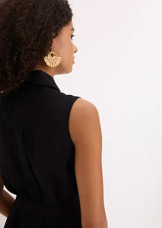 Košilové šaty z viskózy • černá • bonprix obchod