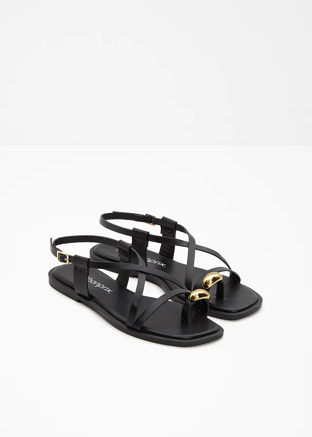 Sandales, Couleur: noir
