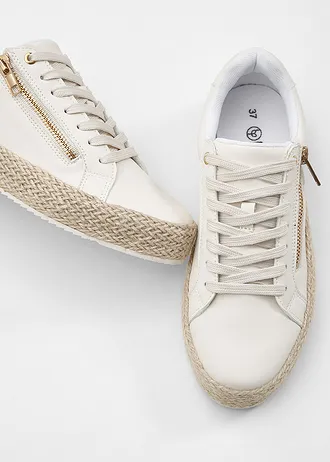 Sneakers zippées • écru • Boutique bonprix