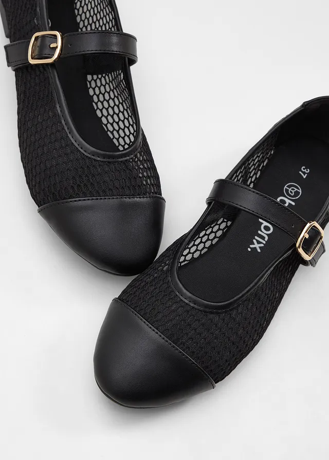Ballerines avec résille • noir • product-page.page-title-suffix