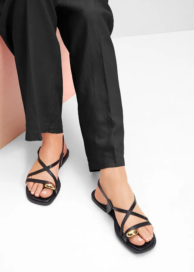 Sandales, Couleur: noir