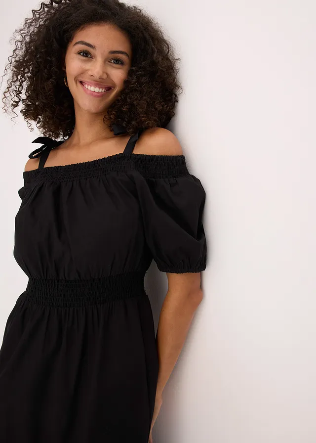 Off shoulder jurk van biologisch katoen • zwart • product-page.page-title-suffix