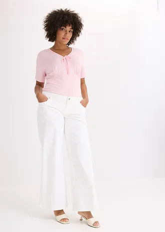 Shirt met plooitjes, Kleur: kristalroze