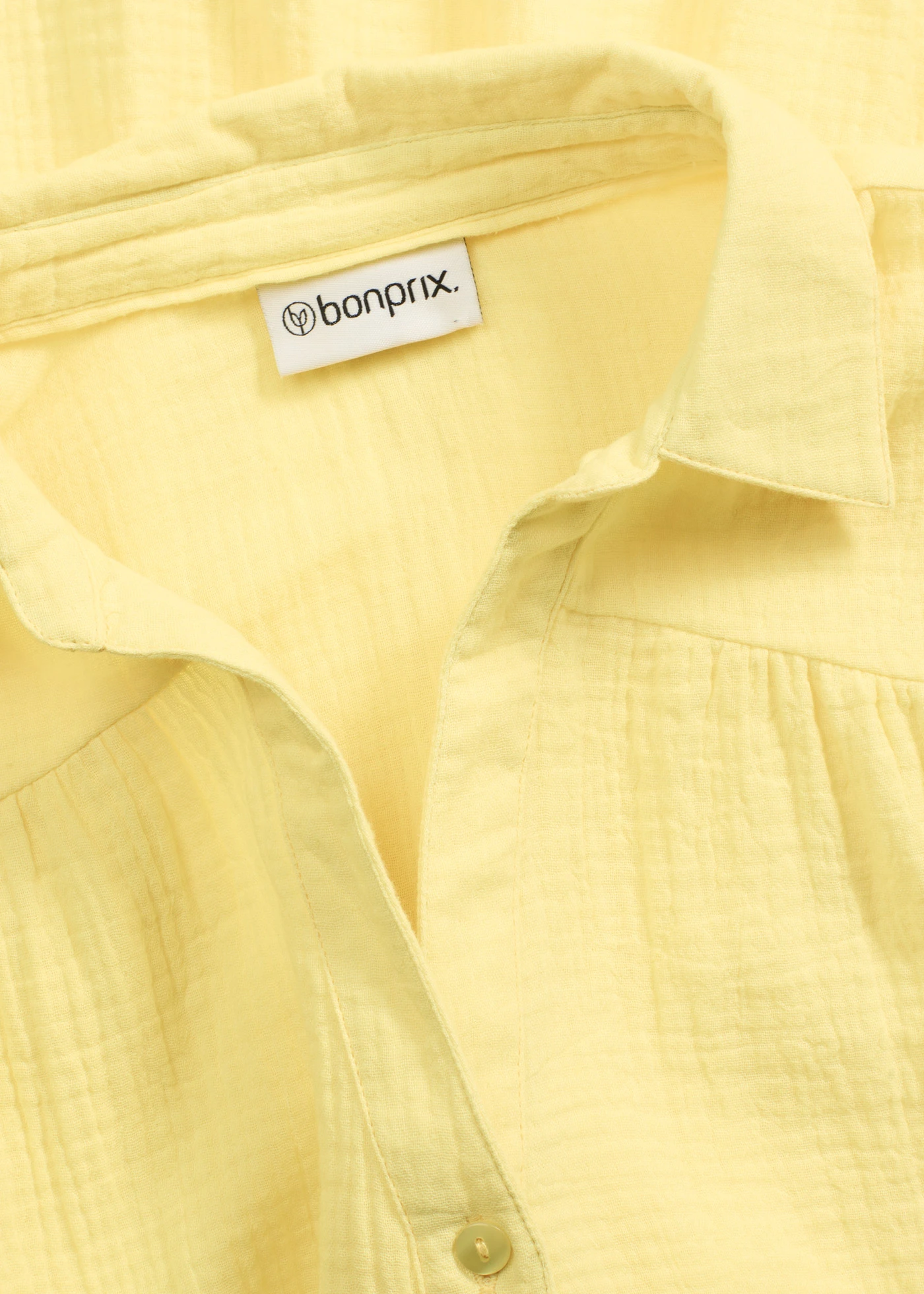 Krátké volánové šaty z mušelínu • jemně žlutá • bonprix obchod