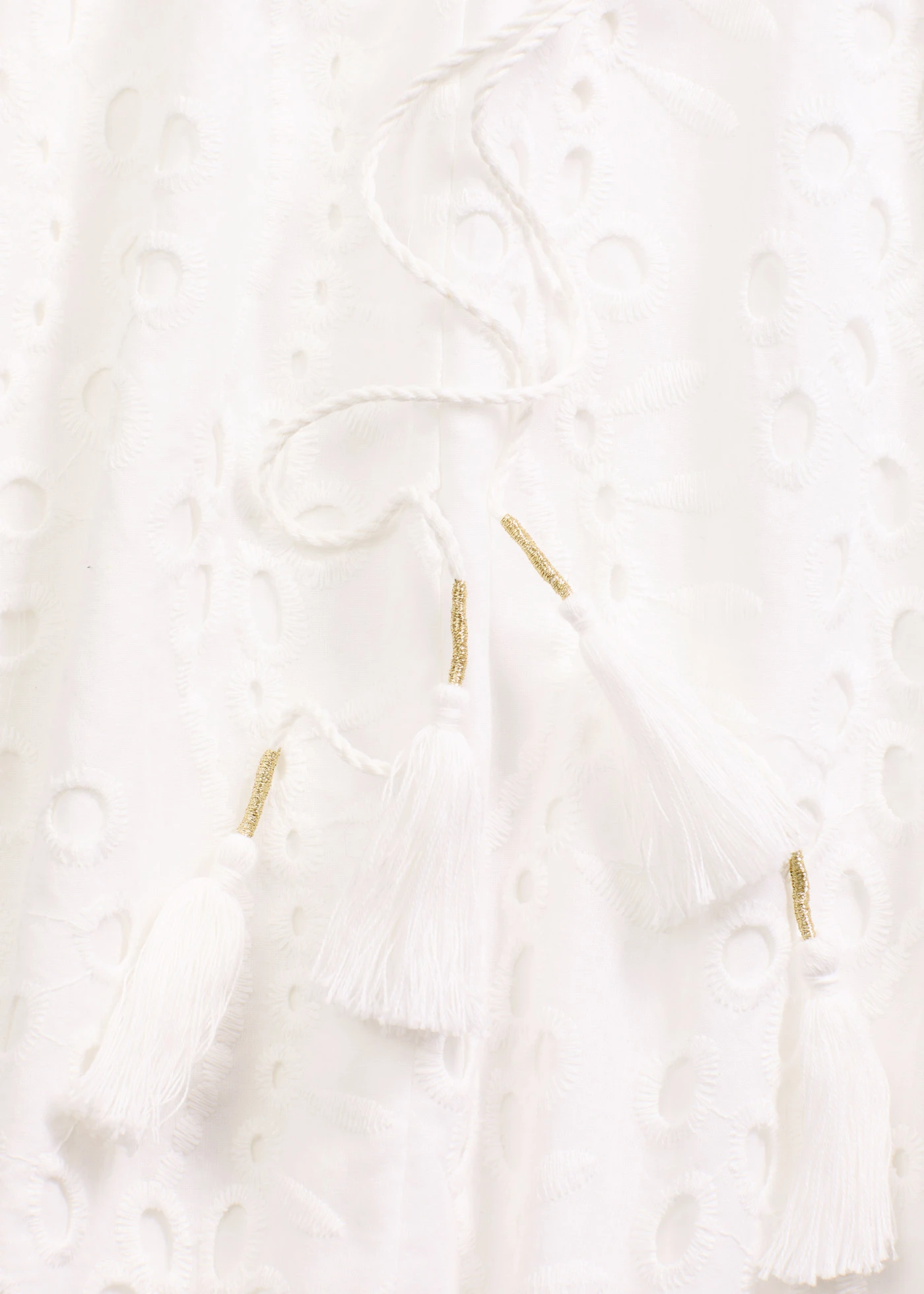Robe midi en broderie anglaise 100% coton • blanc cassé • Boutique bonprix