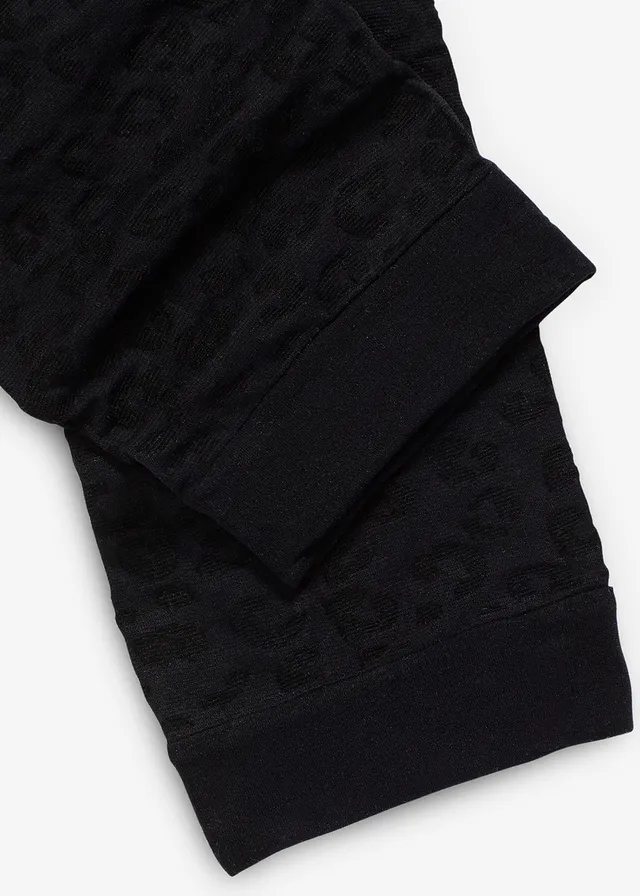 Anti-schurende biker short met comfortband 50 den • zwart luipaardprint • product-page.page-title-suffix
