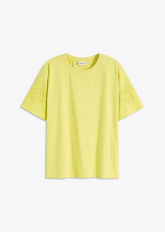 Tricou cu broderie perforată
