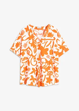 Potištěná tuniková halenka ze splývavé viskózy