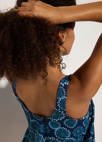 Tankini oversize à bretelles larges (ens. 2 pces) • bleu nuit graphique • Boutique bonprix