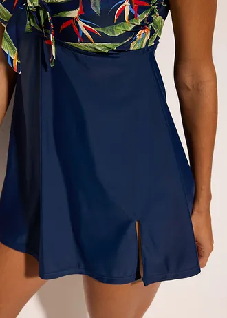 Stahovací koupací šaty, střední tvarující efekt • tmavě modrá • bonprix obchod