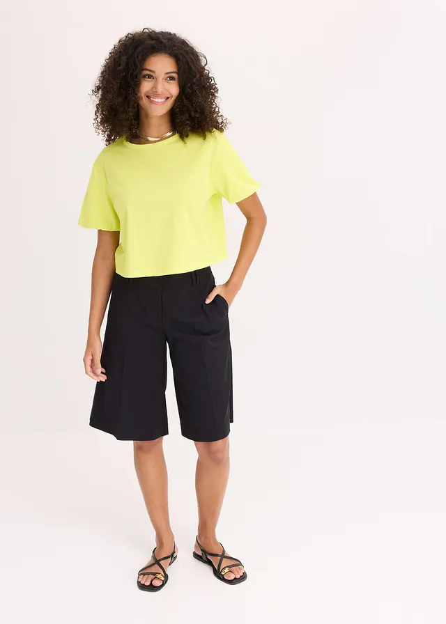 Oversized shirt van puur biologisch katoen, Kleur: citrusgeel
