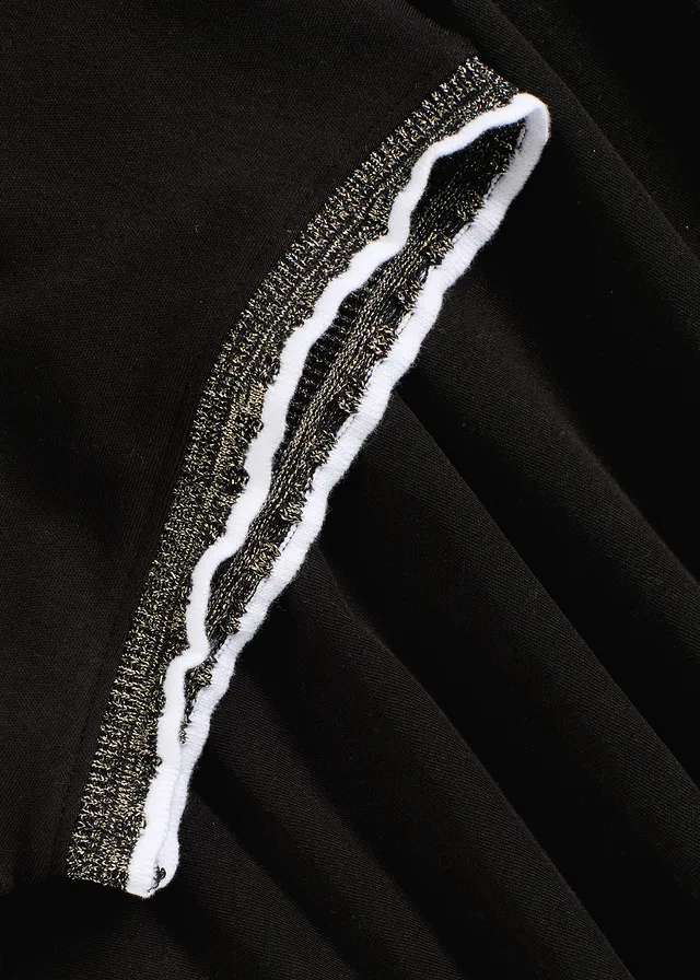 Shirt van puur katoen met versiering • zwart • product-page.page-title-suffix